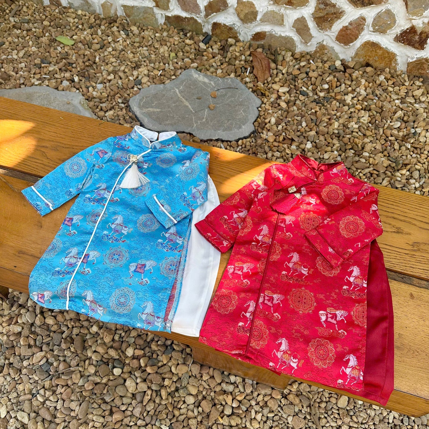 Boys Traditional Áo Dài Set - Vietnamese New Year Outfit | Kids Heritage Dress -Wedding & Birthday Suit