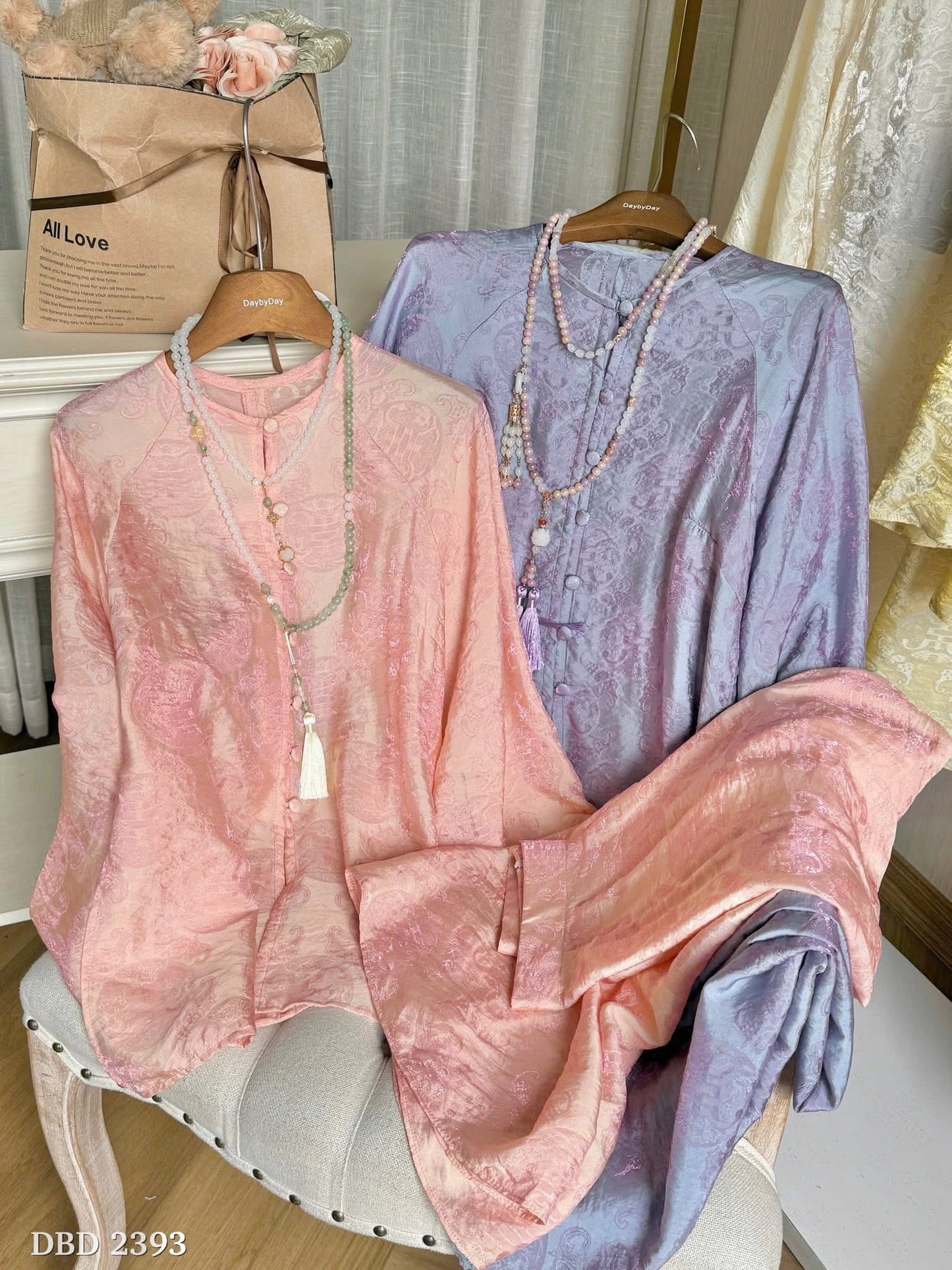 Vietnamese Ao Ba Ba - Silk Festival Outfit - Lunar New Year & Temple Wear - Handmade Ethnic Heritage Two-Piece Set for Women