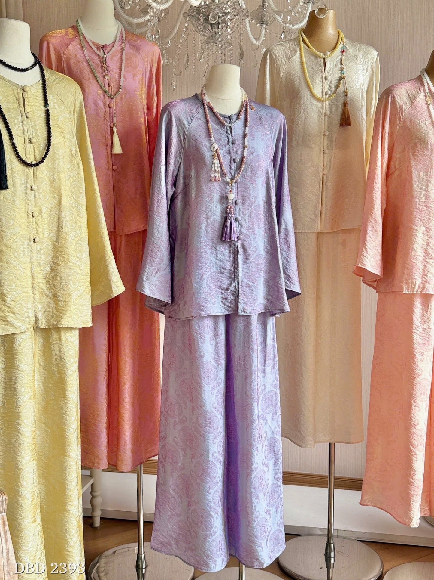 Vietnamese Ao Ba Ba - Silk Festival Outfit - Lunar New Year & Temple Wear - Handmade Ethnic Heritage Two-Piece Set for Women