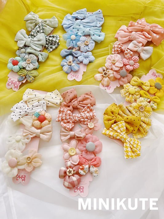 8 PIECES FLORAL HAIR CLIPS